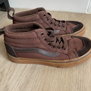 Unisex Brown Vans size 1 very lightly worn